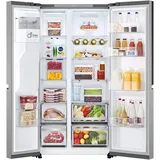 LG GSJE81PYBD Side-by-Side Kühlschrank, 628 L, mit Eis-, Crushed Ice- & Wasserspender, UVnano, LINEARCooling®, DoorCooling+, Total NoFrost, Wassertank, Wi-Fi, Smart Inverter, Schwarz [Energieklasse D]