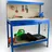 BITUXX Werktisch Werkbank Arbeitstisch Arbeitsplatte Lochwand Schublade Werkstatt 115 x 55 x 140 cm Blau
