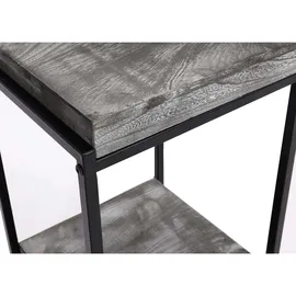Mendler Blumentisch HWC-K71, Blumenregal Beistelltisch Pflanzregal, MVG-zertifiziert MDF Metall - dunkelgrau, 61cm