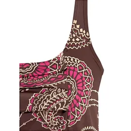 LASCANA Badekleid Damen Braun/Mehrfarbig 48 Cup C