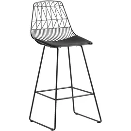 Beliani Barhocker Preston 2er Set Schwarz
