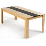 IDMarket - Esstisch, rechteckig, Georgia, für 8 Personen, Buchenimitat und Schwarz, 160 x 90 cm