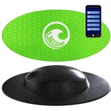 Wakesurf Balance Board von Lakesurf – mit Bewegungs-Tracking-App und Handy-Halterung für Wakesurfing-Simulation, Spiele, Fitnesstraining und Tutorials (Grün)