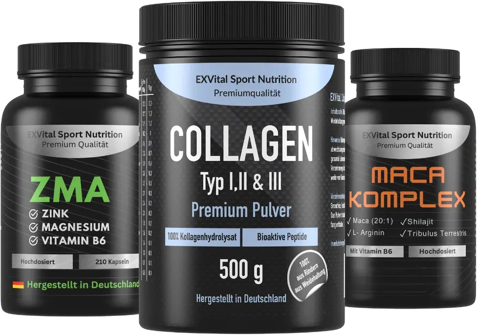 Performance Stack (Collagen Pulver, ZMA & Maca Komplex Kapseln)