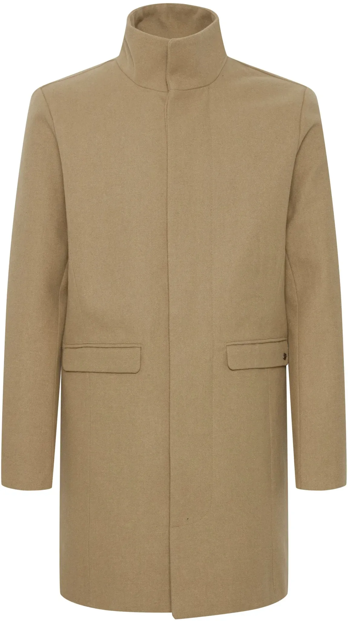 Wollmantel SOLID "Wollmantel SDJampa", Herren, Gr. XL, beige (sand), Obermaterial: 95% Polyester PES. 5% Wolle WO., casual, Mäntel