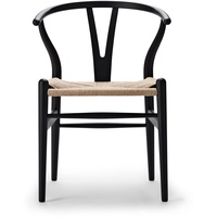 Carl Hansen - CH24 Wishbone Chair, Buche soft black / Naturgeflecht