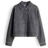 someday. Boxy Fit Jeansjacke mit aufgesetzten Taschen Modell 'Niandra', Hellgrau, 38