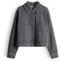 someday. Boxy Fit Jeansjacke mit aufgesetzten Taschen Modell 'Niandra', Hellgrau, 38
