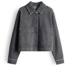 someday. Boxy Fit Jeansjacke mit aufgesetzten Taschen Modell 'Niandra', Hellgrau, 38