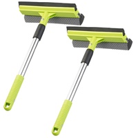 Pearl 2er-Set 2in1-Glas- & Fensterreiniger, Schwamm und Abzieher, ausziehbar