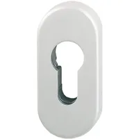 HOPPE Schutzrosetten PZ oval außen, 33 x 72 x 10 mm, Aluminium silber eloxiert