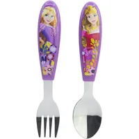 Stor 2-teiliges Kinderbesteck-Set aus Edelstahl bestehend aus Gabel und