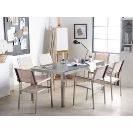 Beliani Grosseto Set 6-tlg. Schwarz/Beige
