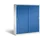 C+P CP Stahlschrank 2149-00 S10051 lichtgrau, enzianblau 160,0 x 40,0 x 195,0 cm, aufgebaut