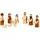 Dekohelden24 Holz Krippenfiguren als 10er Set, Maße L/B/H: 1,7 x 2,8 x 5 cm.