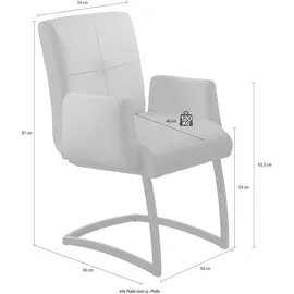 exxpo - sofa fashion Freischwinger Affogato Stoff silber