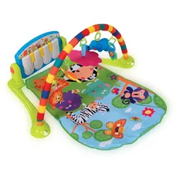 Lorelli Krabbeldecke Spielcenter Piano, Musik 4 Spielfiguren 1 Spiegel ab Geburt blau