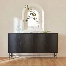 sweeek Anrichte 157,5 x 83 x 39 cm Schwarz