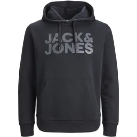 JACK & JONES Corp Logo Kapuzenpullover Black / Print Large Print / W Black 2XL