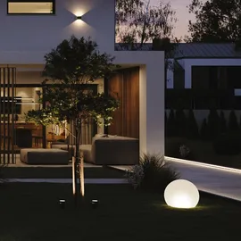 s.luce Globe pro Garten Außenkugel Kunststoff Ø 60 cm 1 Stück weiß