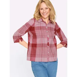 Classic Basics Karo-Bluse rot/weiß 50