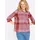 Classic Basics Karo-Bluse rot/weiß 50