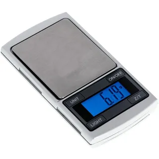 Adler AD 3168 Präzisionswaage digital Feinwaage mit beleuchteter LCD Anzeige Silber