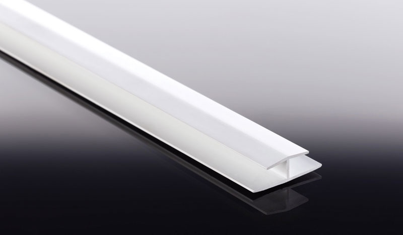 16,5 mm H-Profile für Heering Fassadenpaneele - 3000 mm Zusatzprofile aus Kunststoff - Weiß / Golden Oak / Grau / Anthrazit / Weiß-Matt