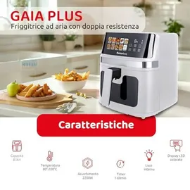 Melchioni Family Heißluftfritteuse Gaia Plus 8L weiß