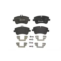 BREMBO Bremsbelagsatz, Scheibenbremse BREMSBELÄGE, RICHTUNGSGEBUNDEN vorne rechts links mit Zubehör für MERCEDES-BENZ A0034206020 0054209620 A00542096