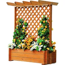 Promadino Rankkasten mit Pergola 102 x 65 cm Braun
