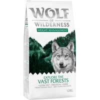 2 x 12kg Adult Explore The Vast Forests - Weight Management Wolf of Wilderness Hundefutter trocken getreidefrei