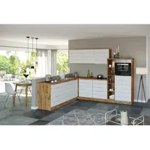 Held Winkelküche L-Form 240 x 270 cm Weiß/Eiche