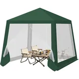 Woltu Pavillon, Grün, Metall, 300x250x300 cm, Sonnen- & Sichtschutz, Pavillons & Pergolas