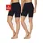 VIVANCE ACTIVE, Damen, Gr. 40/42, N-Gr, schwarz (2x schwarz), Single Jersey, Obermaterial: 95% Baumwolle, 5% Elasthan, unifarben, Basic, figurbetont ca. Mitte Oberschenkel, Hosen Radlerhose, mit Gummibund, Loungewear, Topseller