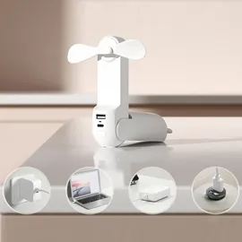 JISULIFE F8 3-in-1 Handventilator 10 cm Weiß