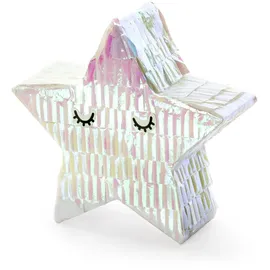 Partydeco Piñata Stern 10,5 cm x 9,5 cm x 3,5 cm Weiß