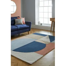 Kadima Design Luxus Wolle & Naturkautschuk Teppich - `Deben Cole`. 120x170 cm