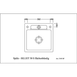 Villeroy & Boch Siluet 50 S flat chromite + Handbetätigung