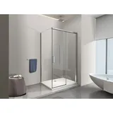 Nala – Duschkabine Mit Fester Seitenwand Und Fronttür Mit Soft-close-dämpfung, 8 Mm, H 200, Rahmen In Glänzendem Chrom Cm 110(108-110)x170(167-170)