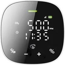 Nedis SmartLife Luftqualitätsmonitor mit Display, Luftgütesensor (WIFISA20CBK)