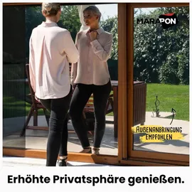 Marapon (Spiegelfolie Schwarz, selbstklebend 1,05x2 m) Fensterfolie Sichtschutz ® Schwarz