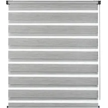 GARDINIA Doppelrollo de luxe 70 x 180 cm grau
