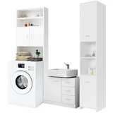 CASARIA Badmöbel-Set Neapel 3-tlg. Weiß