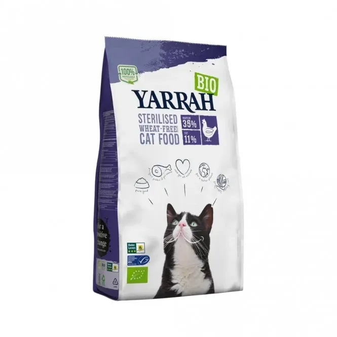 Yarrah Katze Trockenfutter für sterilisierte Katze - Huhn & Fisch bio 6kg