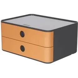 Schubladenbox SMART-BOX 2 Laden grau/caramel braun