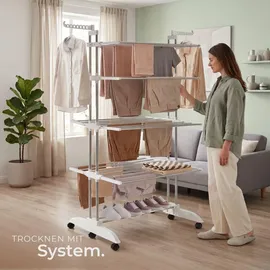 Tectake Turmwäscheständer 0 m Weiß