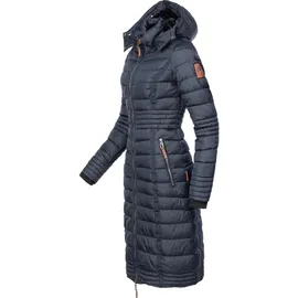 Navahoo Wintermantel "Umay", Damen, Gr. XL (42), blau, Oberstoff: 100% Polyester, Futter: 100% Polyester, Wattierung: 100% Polyester, Ärmelfutter: 100% Polyester, Kunstpelz: 90% Polyacryl, 10% Polyester, clean, tailliert ca.