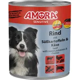 Amora Sensitive Rind & Süßkartoffel - 6x800g