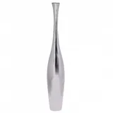FineBuy Deko-Vase 75 x 9 x 9 cm Silbern